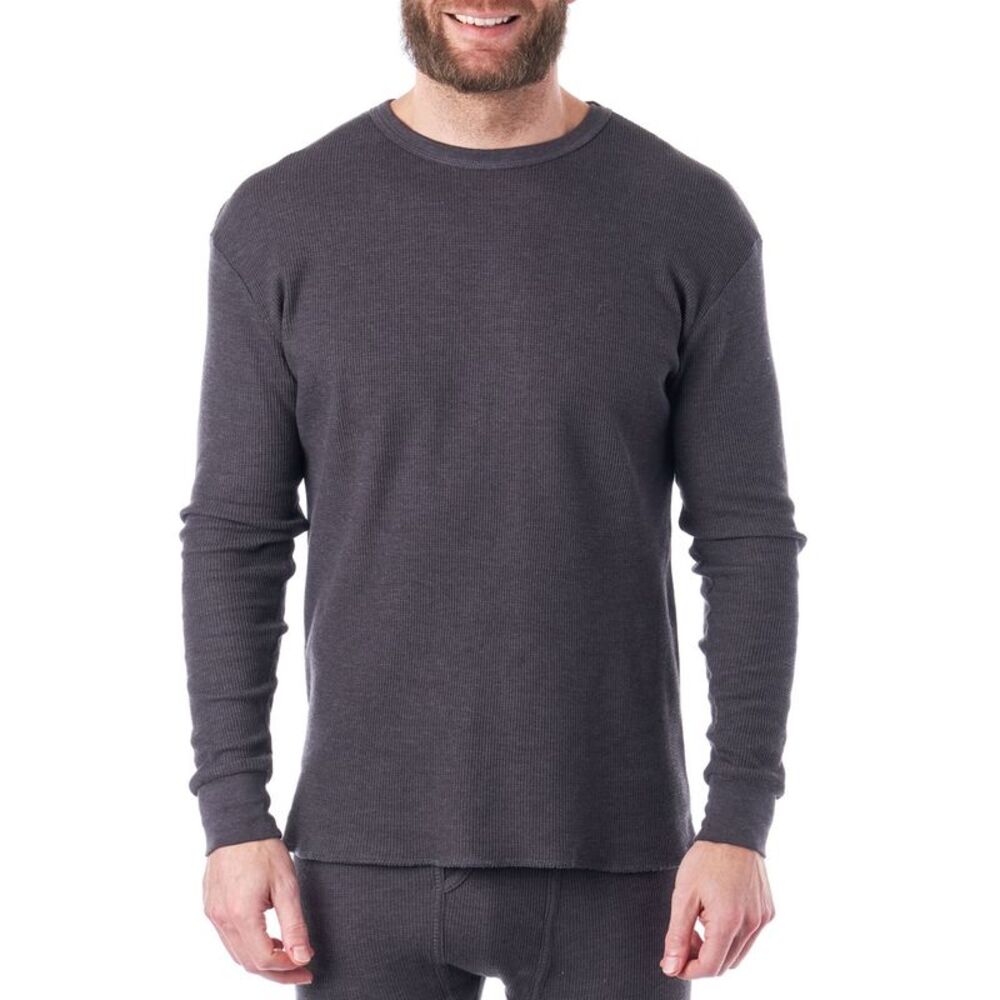Alpine Swiss Mens Thermal Long Sleeve Top Waffle Knit Shirt Base Layer Underwear